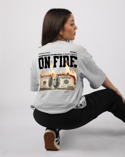 T-shirt oversize On fire