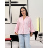 Chemise oversize boutonnée en popeline à Manches larges repliées