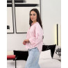Chemise oversize boutonnée en popeline à Manches larges repliées