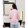 Chemise oversize boutonnée en popeline à Manches larges repliées
