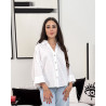 Chemise oversize boutonnée en popeline à Manches larges repliées