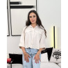 Chemise en lin avec fausses poches poitrines