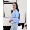 Chemise oversize boutonnée en popeline à Manches larges repliées